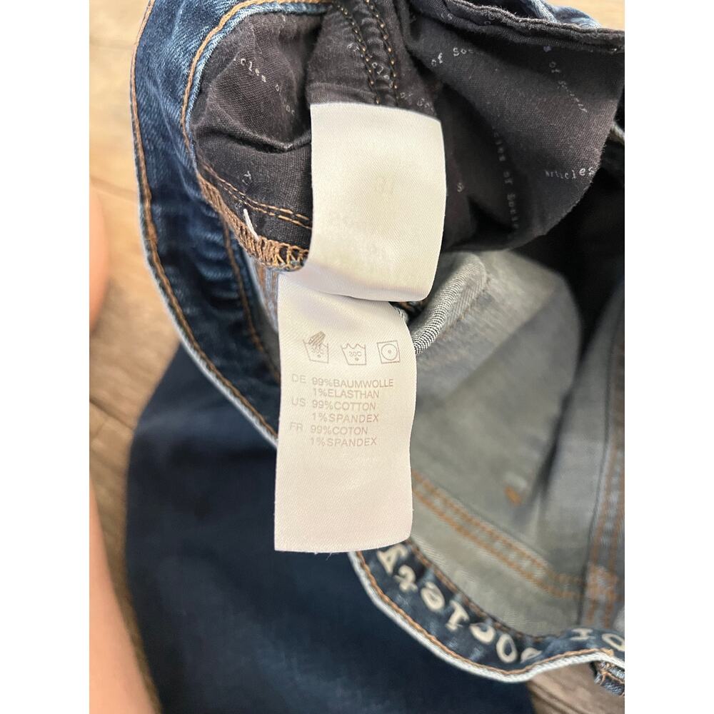 Articles Of Society Jeans Sz 31 Blue Denim Stretch Mid-Rise Straight Leg Zip Fly - Picture 8 of 8
